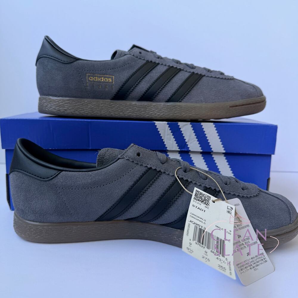 Adidas Stadt Grey/Black/Gum Men's Size 9.5